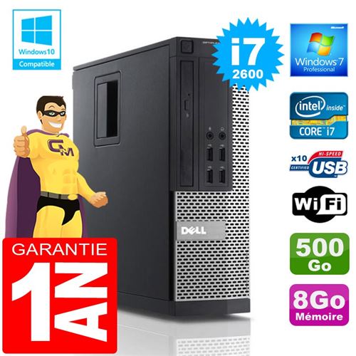 Pc dell 990 sff core i7-2600 ram 8go disque 500 go wifi w7 État correct - Dell reconditionné disponible sur Fnac
