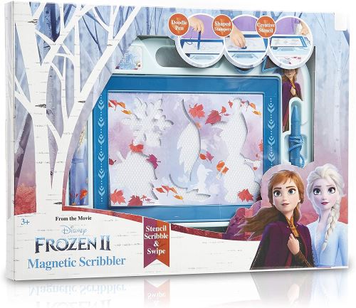 Disney Frozen 2 Ardoise Magique Grande Enfant Tableau de Dessin Magnétique avec Anna et Elsa La Reine des Neiges, Tableau Dessin Magnetique Enfant Effaçable, Jouet Éducatif, Cadeau Fille Garçon