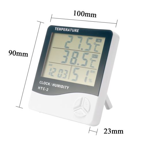 Thermomètre/hygromètre numérique Grand écran LCD 3,2” Intérieur D