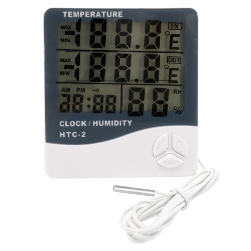 Thermomètre intérieur extérieur sans fil avec horloge numérique