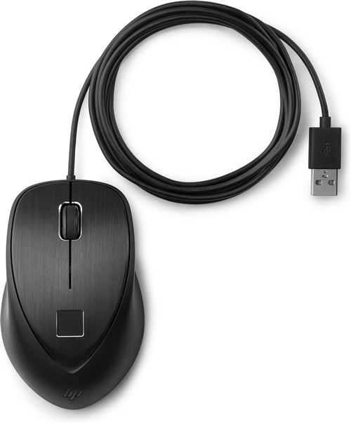 HP Fingerprint - Muis - laser - 3 knoppen - met bekabeling - USB - voor HP Z1 G9; Chromebook 11MK G9; Chromebook x360; Pro c640 G2; ZBook Studio G8