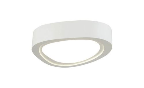 HOMEMANIA Lampe de Plafond Meriva Plafonnier - Murale - Blanc en Métal, 66 x 55 x 10 cm, 6 x Bandes de LED, 36W, 3780LM, 4000K Lumière Blanc Naturel