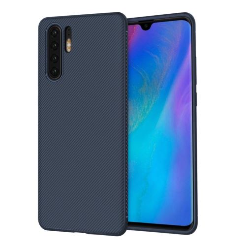 Coque en TPU sergé bleu foncé pour votre Huawei P30 Pro