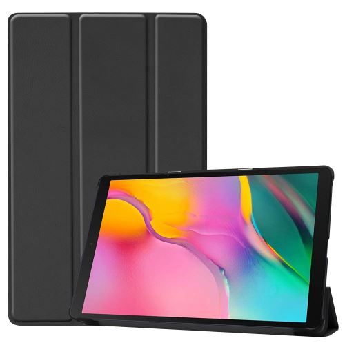 Générique Noir Etui En Pu Réveil/Sommeil Automatique Triple Veille En Position Tridimensionnelle Pour Votre Samsung Galaxy Tab A 10.1 2019 Sm-T510/Sm-T515 - Image 1
