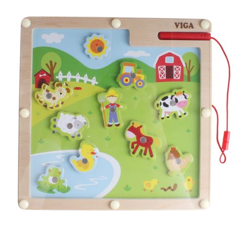 Viga Toys magnet puzzle ferme 10 pièces