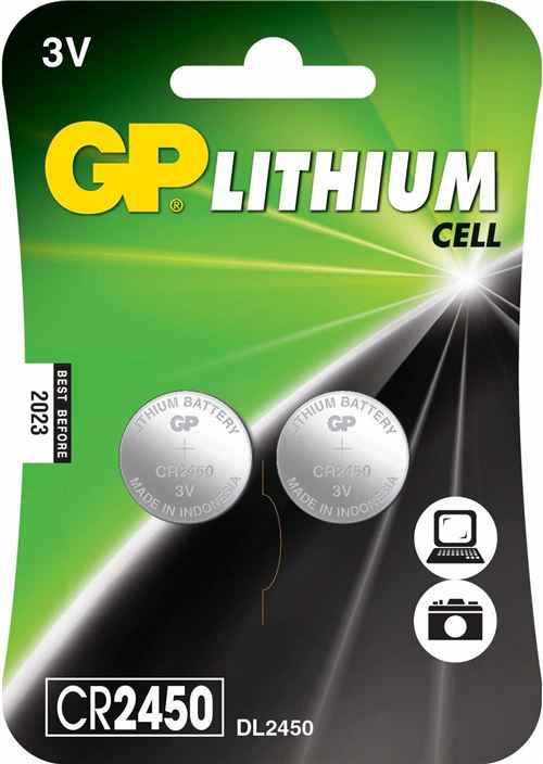 Pile bouton CR 2450 lithium GP Batteries 600 mAh 3 V