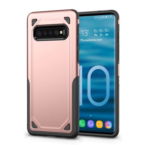 Coque en TPU armure hybride or rose pour votre Samsung Galaxy S10