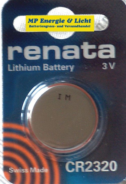Pile bouton CR2320 lithium 3V 150 mAh Renata
