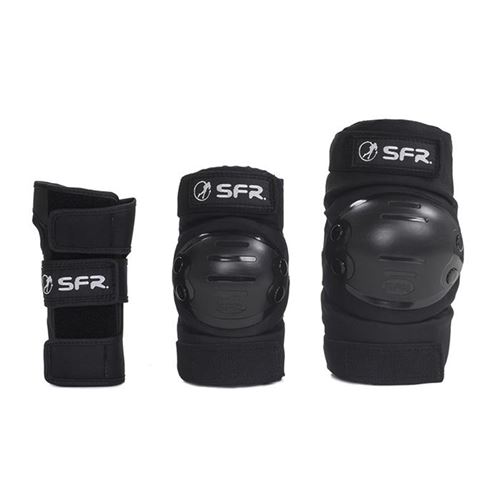 Set de protection SFR ROLLER Youth Ramp Triple Pad Set BlackLarge Noir