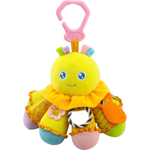 Peluche Poulpe 29cm Pour Soutenir Le Développement Du Jeune Enfant Jouet_Jaune