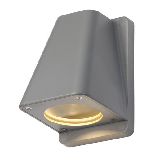 Wallyx gu10 applique, gris argent, max. 50w, ip44