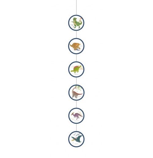 Amscan Happy Dinosaurspapier de décoration en guirlande 130 cm 4 pièces