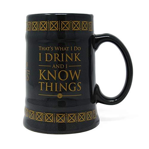 Game Of Thrones Mgs24848 Chope À Bière, Céramique, Noir/doré, 13,6 X 10,4 X 14,9 Cm