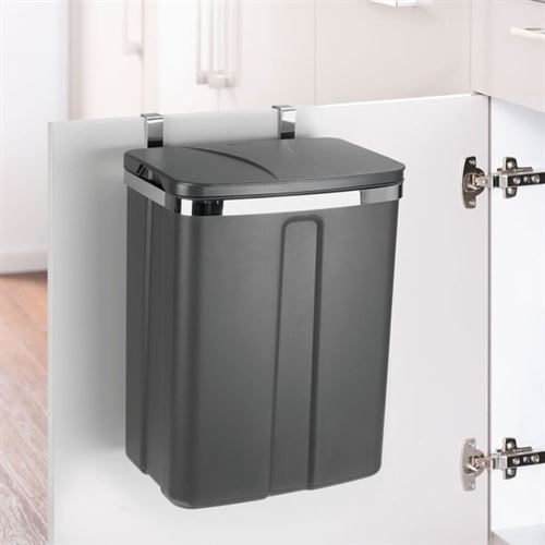 Poubelle de porte 12 L - 26 x 17 x 34 cm - Gris