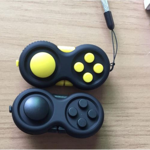 Culbuteur Jouet de Bureau Bâton Flip Jouet Anti-stress Jaune