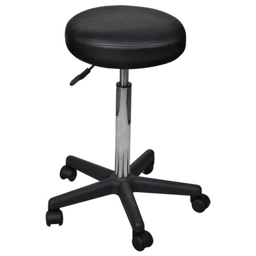 Vidaxl Noir Tabouret De Bureau - Image 2