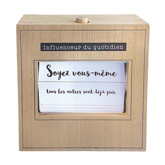 Boîte à Message The Home Deco Factory 25 Citations du Jour Naturel 18 cm