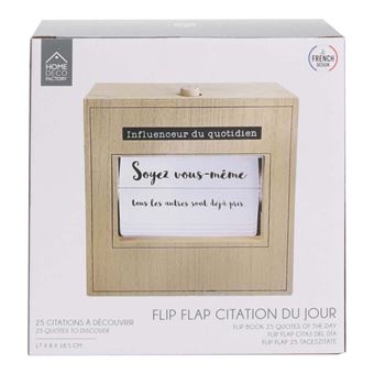 Boîte à Message The Home Deco Factory 25 Citations du Jour Naturel 18 cm