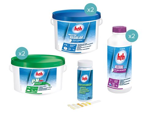 HTH Kit de traitement complet au chlore (21-40 m&sup3;) - 