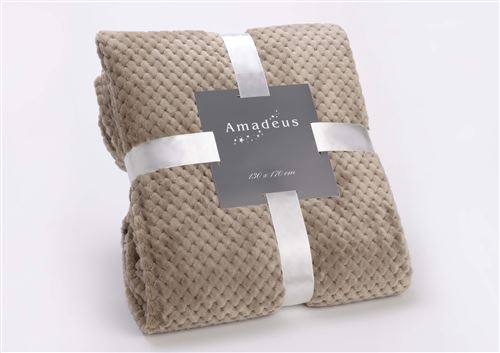 Amadeus Plaid damier 130x170 - Marron - Polyester - vue 1