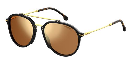 Carrera Eyewear lunettes de soleil 171/S 003/WJ pilote unisexe noir mat/doré avec verre miroir