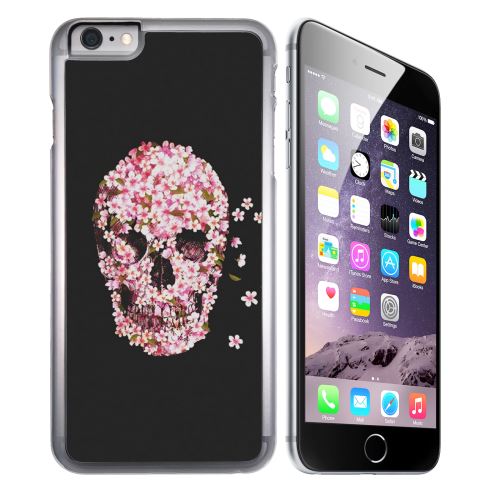 Coque pour iPhone 7 crane fleurs 2