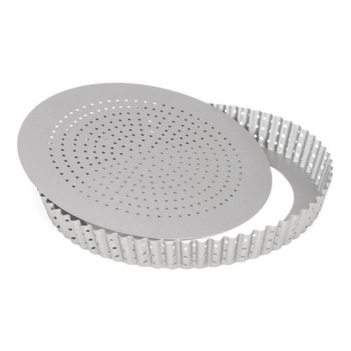 Patisse moule a tarte perforé antiadhésif en acier revetu - 24 cm 03572