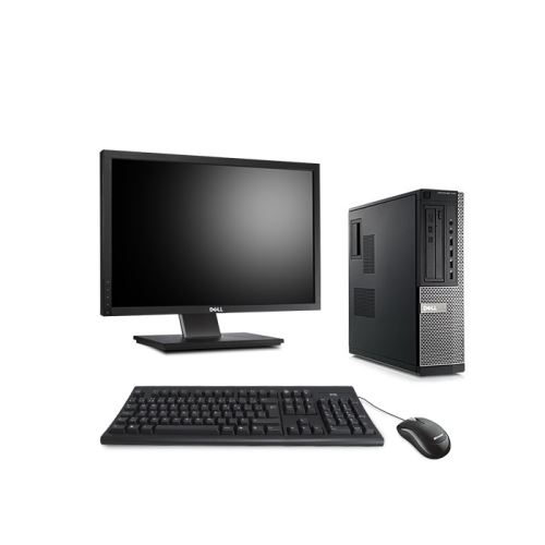 Pc occasion Dell Optiplex 7010 Desktop + Ecran 22'' - Noir - Intel Core i5-3470 / 3.20 GHz - RAM 4 Go - HDD 500 Go - DVD - Gigabit Ethernet - Ubuntu /