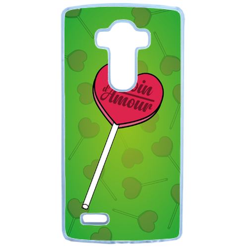 Coque Besoin Damour Fond Vert Compatible Lg G3 Transparent