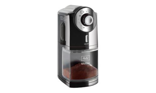 Melitta 1019-02 molino moulin à café electrique meule professionnelle inox noir 16,5 x 9,5 x 25,5 cm