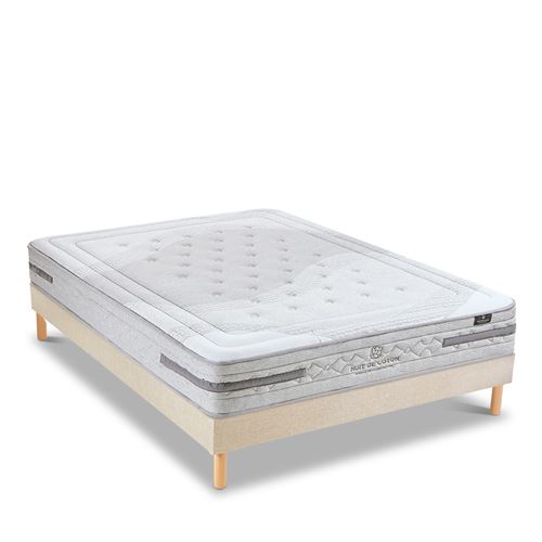 Ensemble 90x200 Matelas Ressorts + Sommier Bois