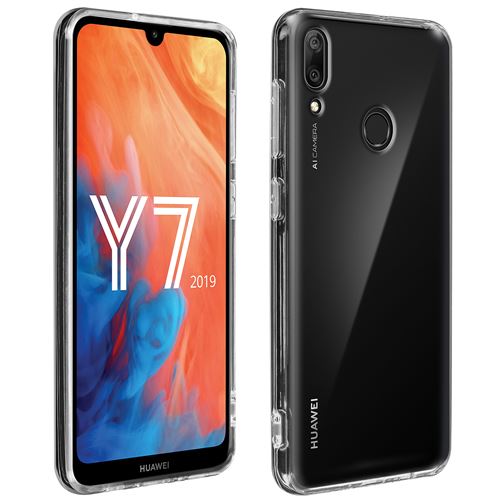 Coque pour Huawei Y7 2019 transparente contour gel
