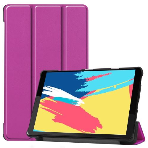 Etui en PU + TPU avec support tri-pliure violet pour votre Lenovo Tab M8 FHD 8705