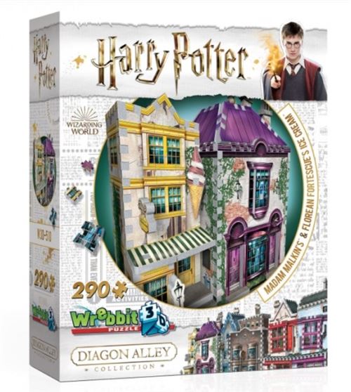 Wrebbit 3D Puzzle Harry Potter Madam Malkin'S & Florean Fortecsue'S Ice Cream 290