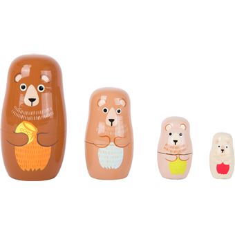 Poupée russe en bois avec figurines d'animaux Funimals InnovaGoods 11  Pièces - Autres - à la Fnac