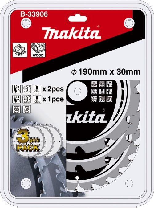 Makita B-33906 Jeu de lames de scie circulaire 190 x 30 x 1.4 mm 1 set