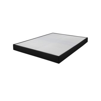 Sommier tapissier 160x200 Omega simili noir 2x17 lattes
