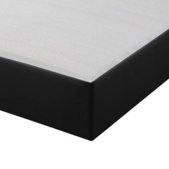 Sommier tapissier 160x200 Omega simili noir 2x17 lattes