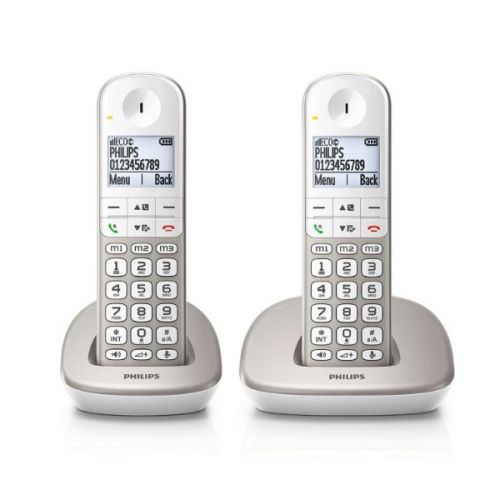 Téléphone Sans Fil Philips XL4902S/22 1,9 550 mAh GAP (2 pcs) Blanc