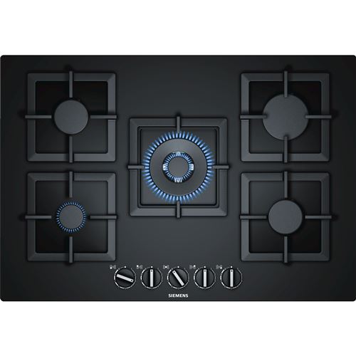 Siemens iQ500 EP7A6QB20 - Gaskookplaat - 5 hobben - Niche - breedte: 56 cm - diepte: 48 cm - zwart - zwart