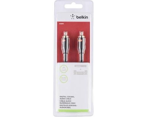 Câble de raccordement belkin f3y096bf1m-p [1x cinch rca mâle - 1x cinch rca mâle] 1 m noir contacts dorés