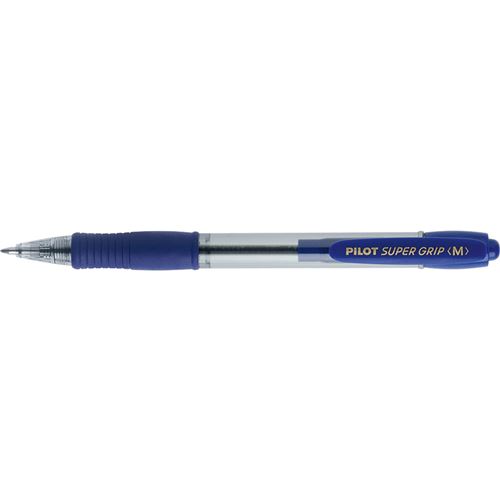 PILOT Stylo &agrave; bille r&eacute;tractable SUPER GRIP M, bleu