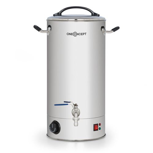 oneConcept Braufreund 30 Cuve de brassage bière maison avec robinet distributeur de boissons 30L - 30-110°C - inox