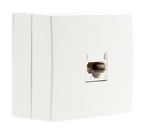 Prise t&eacute;l&eacute;phone RJ45 ZENITECH Bel'Vue - Blanc