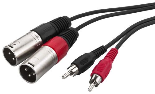 Monacor 06.9020 Câble 2x RCA mâle/XLR mâle