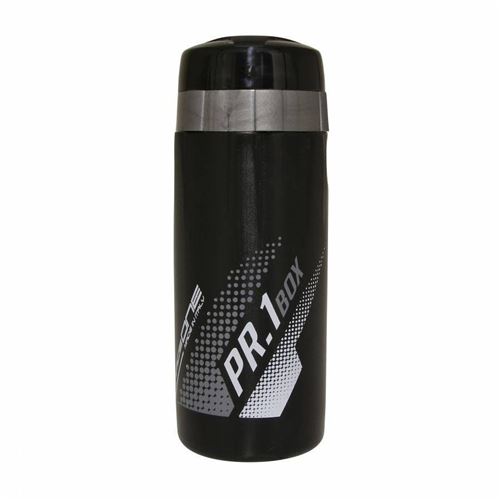 Bidon porte outil race one noir-gris avec double bouchon (hauteur 200mm)