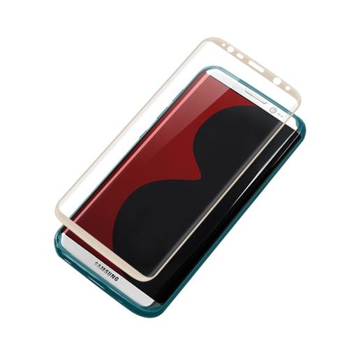 CABLING® Film en verre trempé à bords incurvés Or pour Samsung Galaxy S8 , 9H, anti rayures, 4D