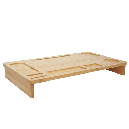 Rehaussement d'écran MENDLER HWC-E85 bambou 9x65x31cm