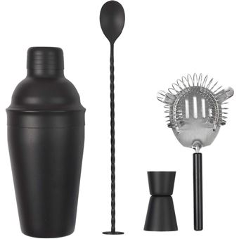 Coffret à cocktail en inox avec 4 accessoires No Name Cook Concept KV7335 Noir