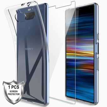 Housse coque pour Sony Xperia 10 avec Verre trempé protection écran - 1